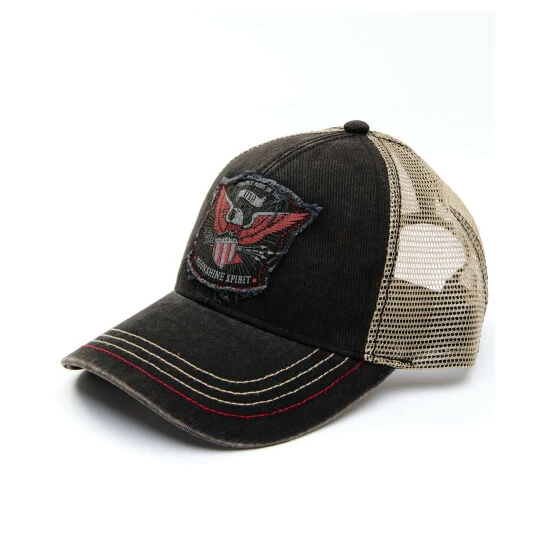 Hot Sale π Moonshine Spirit Men's Rugged Eagle Mesh-Back Ball Cap Black π