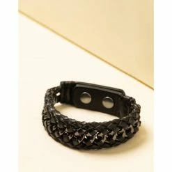 Hot Sale 🥰 Moonshine Spirit Men's Metal Inlay Cuff Bracelet Black 😉