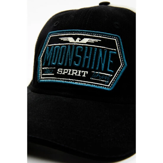 Hot Sale π₯ Moonshine Spirit Men's Black & Turquoise Logo Patch Mesh-Back Ball Cap β€οΈ - Image 2