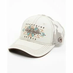 Wholesale ❤️ Moonshine Spirit Men's Beige Embroidered Eagle Mesh-Back Ball Cap Beige/khaki ⭐