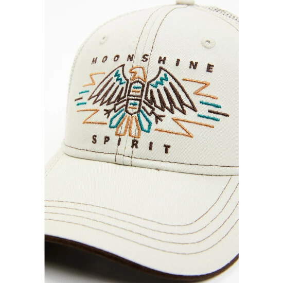 Wholesale ❤️ Moonshine Spirit Men's Beige Embroidered Eagle Mesh-Back Ball Cap Beige/khaki ⭐ - Image 2