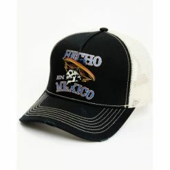 Buy 🧨 Moonshine Spirit Men's Hecho En Mexico Skull Graphic Mesh-Back Ball Cap Black 🎉