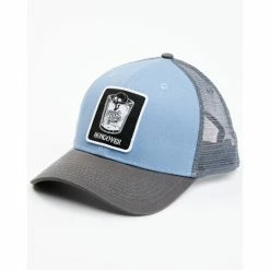 Wholesale ✨ Moonshine Spirit Men's Hungover Skull Patch Mesh-Back Ball Cap Medium Grey ⌛