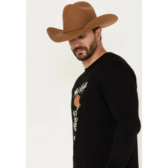 Best Pirce β€οΈ Moonshine Spirit Men's Mas Tequila Skeleton Graphic Long Sleeve T-Shirt Black π - Image 2