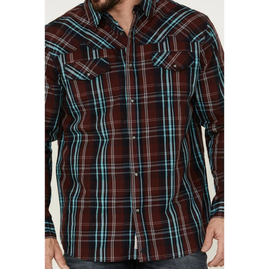 Best reviews of β Moonshine Spirit Men's Fire Starter Large Plaid Long Sleeve Snap Western π Shirt Red π₯ - Image 3