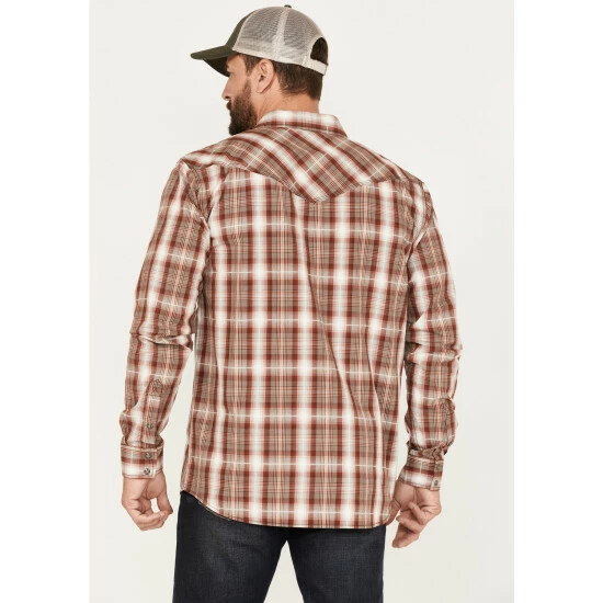 Best deal π Moonshine Spirit Men's Rusty Gate Plaid Snap Western π Shirt Rust Copper βοΈ - Image 4