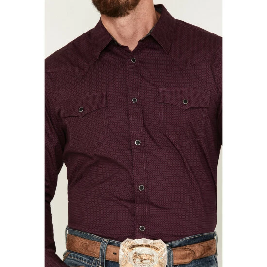 Deals π Moonshine Spirit Men's Comet Long Sleeve Snap Western π Shirt Purple π - Image 3