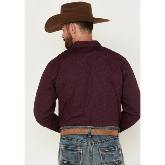 Deals π Moonshine Spirit Men's Comet Long Sleeve Snap Western π Shirt Purple π - Image 4