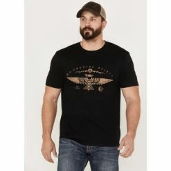 Deals 😍 Moonshine Spirit Men's Thunderbird Eagle Graphic Short Sleeve T-Shirt Black 🤩
