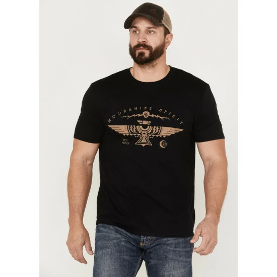 Deals π Moonshine Spirit Men's Thunderbird Eagle Graphic Short Sleeve T-Shirt Black π€©