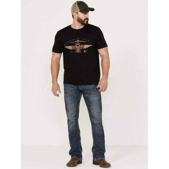Deals π Moonshine Spirit Men's Thunderbird Eagle Graphic Short Sleeve T-Shirt Black π€© - Image 2