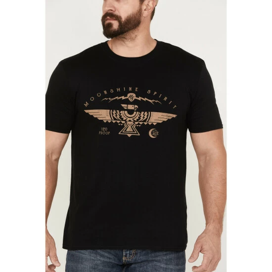 Deals π Moonshine Spirit Men's Thunderbird Eagle Graphic Short Sleeve T-Shirt Black π€© - Image 3
