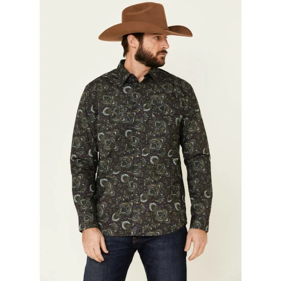 Cheapest β€οΈ Moonshine Spirit Men's Legacy Large Paisley Print Long Sleeve Western π Shirt Multi β