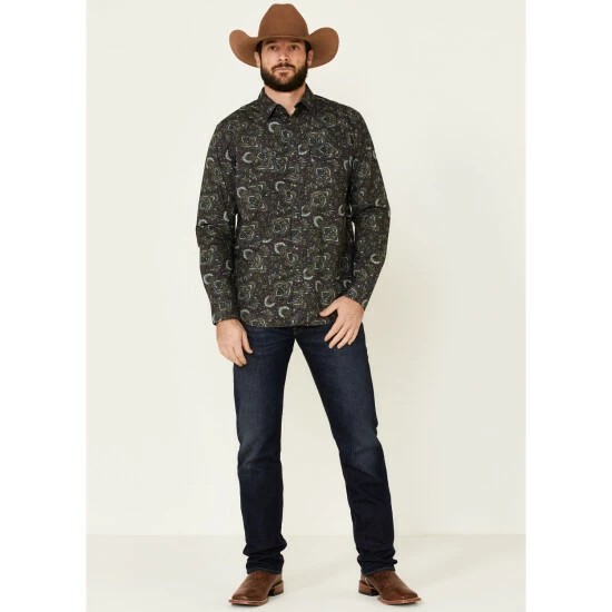 Cheapest β€οΈ Moonshine Spirit Men's Legacy Large Paisley Print Long Sleeve Western π Shirt Multi β - Image 2