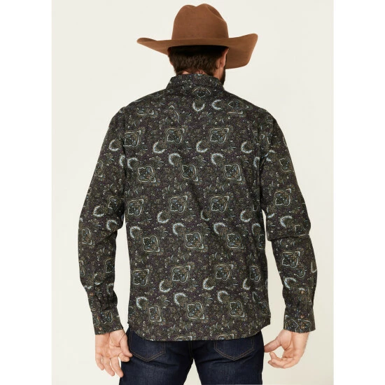 Cheapest β€οΈ Moonshine Spirit Men's Legacy Large Paisley Print Long Sleeve Western π Shirt Multi β - Image 4