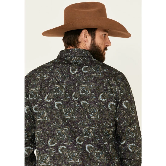 Cheapest β€οΈ Moonshine Spirit Men's Legacy Large Paisley Print Long Sleeve Western π Shirt Multi β - Image 5
