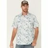 Buy 🧨 Moonshine Spirit Men's Vineyard Floral Print Short Sleeve Snap Western 👕 Shirt White ❤️