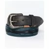 Outlet 🥰 Moonshine Spirit Men's Two Tone Storm Embroidered Western Belt Black ❤️