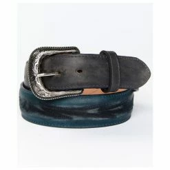 Outlet 🥰 Moonshine Spirit Men's Two Tone Storm Embroidered Western Belt Black ❤️