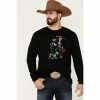 Wholesale 🧨 Moonshine Spirit Men's 🦮 Dog Bones Graphic Long Sleeve T-Shirt - Black 👍