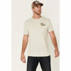 Cheapest 🎉 Moonshine Spirit Men's Tan Country Living Graphic Short Sleeve T-Shirt ⭐