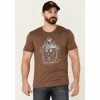 Best reviews of ✔️ Moonshine Spirit Men's Heather Brown Jug Head Graphic Short Sleeve T-Shirt 🥰