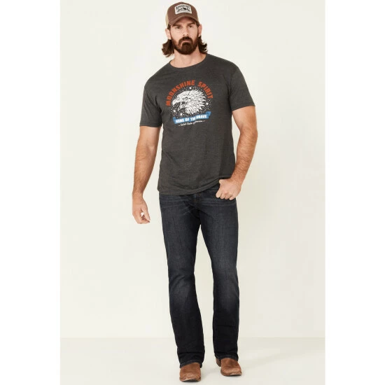 Cheapest ✔️ Moonshine Spirit Men's Eagle Brave Graphic Short Sleeve T-Shirt Charcoal ⭐ - Image 2