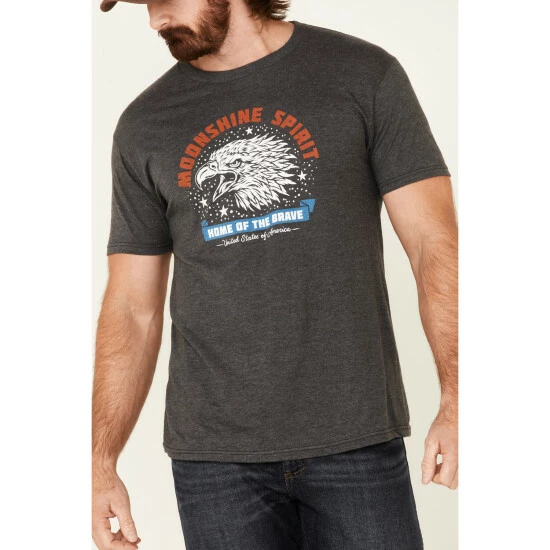 Cheapest ✔️ Moonshine Spirit Men's Eagle Brave Graphic Short Sleeve T-Shirt Charcoal ⭐ - Image 3