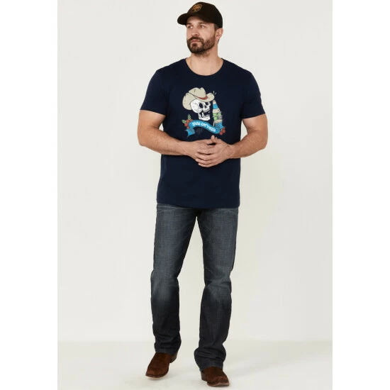 Brand new π₯ Moonshine Spirit Men's Mas Cerveza Graphic Short Sleeve T-Shirt Steel Blue βοΈ - Image 2