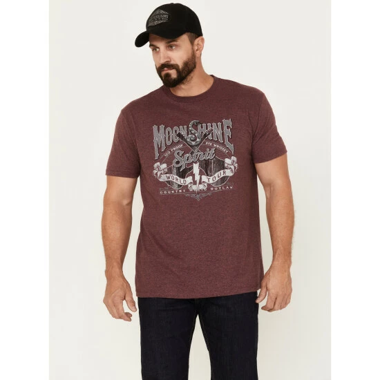 Buy π Moonshine Spirit Men's World Tour Short Sleeve Graphic T-Shirt Purple π§¨
