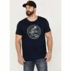 Best reviews of 🤩 Moonshine Spirit Men's Navy Skull Moon Graphic Short Sleeve T-Shirt ✨