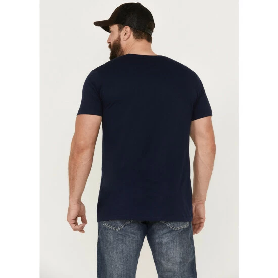 Best reviews of π€© Moonshine Spirit Men's Navy Skull Moon Graphic Short Sleeve T-Shirt β¨ - Image 4