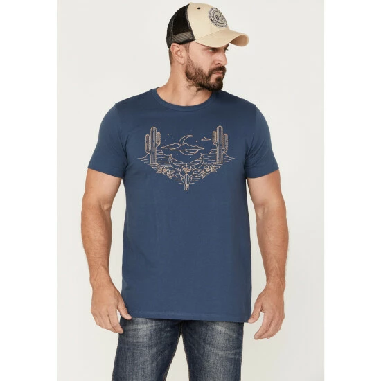 Cheap π Moonshine Spirit Men's Peyote Short Sleeve Graphic T-Shirt Navy π€©