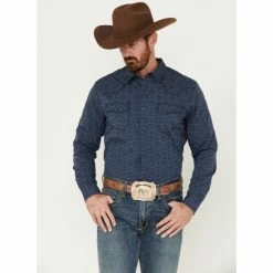 Best deal 🎁 Moonshine Spirit Men's Show Stopper Floral Print Long Sleeve Western Snap 👚 Shirt Teal 🤩
