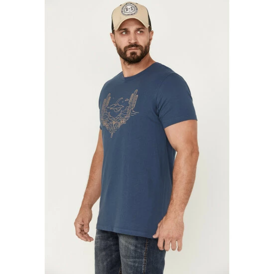 Cheap π Moonshine Spirit Men's Peyote Short Sleeve Graphic T-Shirt Navy π€© - Image 2