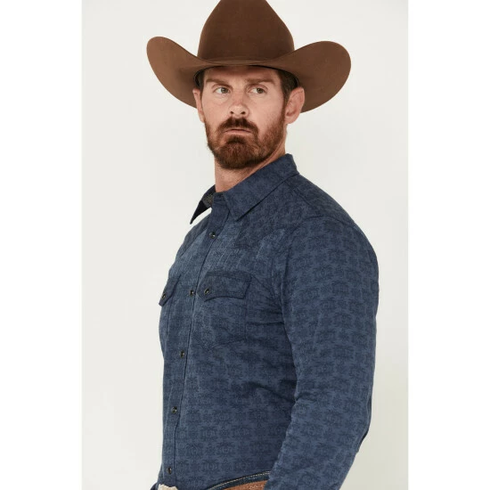 Best deal π Moonshine Spirit Men's Show Stopper Floral Print Long Sleeve Western Snap π Shirt Teal π€© - Image 2