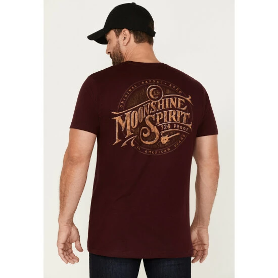Best Sale π― Moonshine Spirit Men's Oak Barrel Graphic Short Sleeve T-Shirt Rust Copper π₯ - Image 4
