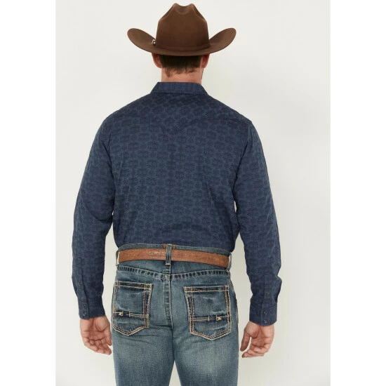 Best deal π Moonshine Spirit Men's Show Stopper Floral Print Long Sleeve Western Snap π Shirt Teal π€© - Image 4