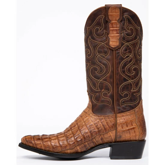 Promo β Moonshine Spirit Men's Rock City Fuscus Caiman Western π₯Ύ Boots - Snip Toe Tan π - Image 3
