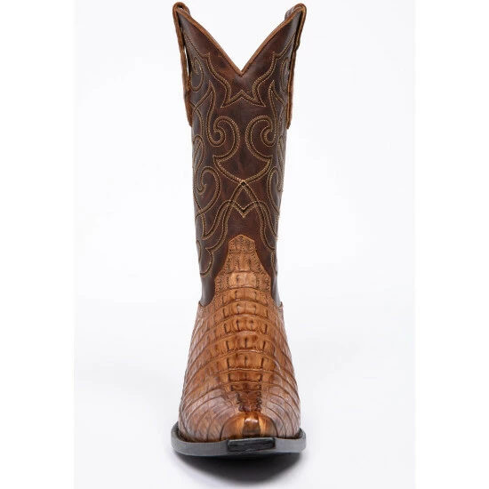 Promo β Moonshine Spirit Men's Rock City Fuscus Caiman Western π₯Ύ Boots - Snip Toe Tan π - Image 4