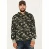 Discount 🌟 Moonshine Spirit Men's Now You See Me Burnout Camo Hooded Sweatshirt Olive ✨