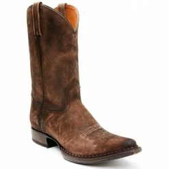 Best Pirce 🎁 Moonshine Spirit Men's Brown Western 🥾 Boots - Snip Toe Camel 🛒