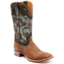 New 👏 Moonshine Spirit Men's Tully Turquoise Tie-Dye Western 🥾 Boots - Square Toe ✔️