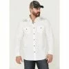 Best Sale 🎁 Moonshine Spirit Men's Relic Embroidered Southwestern Yoke Long Sleeve Snap Western 👚 Shirt White 🔥