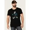 New 👏 Moonshine Spirit Men's Lonesome Cowboy Graphic T-Shirt Black ✔️