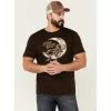 Flash Sale 🛒 Moonshine Spirit Men's Graphic Short Sleeve Serenade Brown T-Shirt Dark Brown 👍