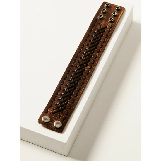 Best Sale βοΈ Moonshine Spirit Men's Brown Leather Lace Bracelet π