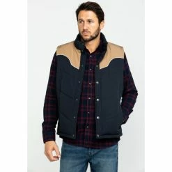 Best Pirce 👍 Moonshine Spirit Men's Gold Digger Puffer Vest Navy 👍
