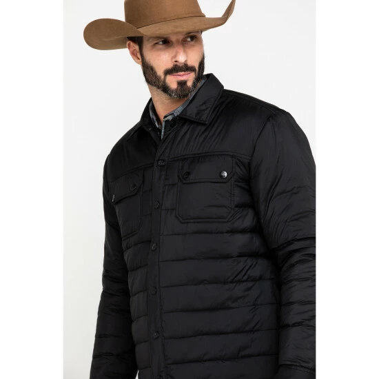 Outlet π Moonshine Spirit Men's Diamond Quilted Lightweight Puffer Jacket Black π - Image 5