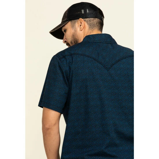 Coupon β Moonshine Spirit Men's Daisy Luck Floral Print Short Sleeve Western π Shirt Black π - Image 5